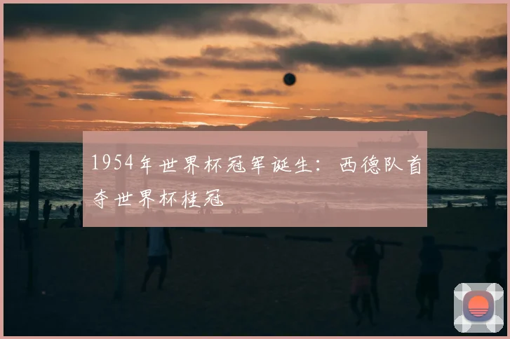 1954年世界杯冠军诞生:西德队首夺世界杯桂冠