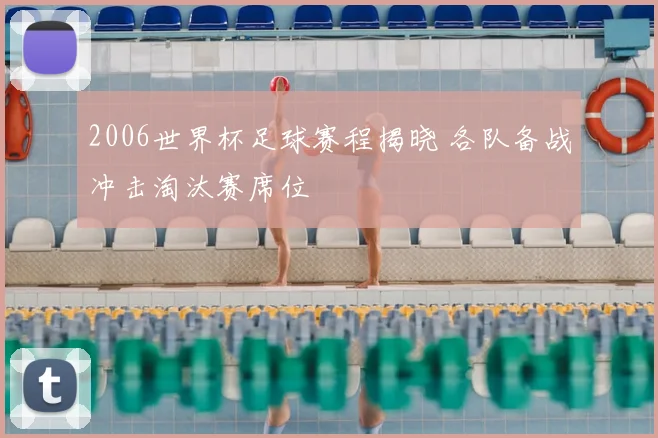 2006世界杯足球赛程揭晓 各队备战冲击淘汰赛席位
